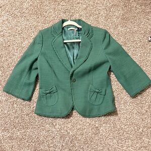 Classiques Entier Teal Blazer with Bow Details